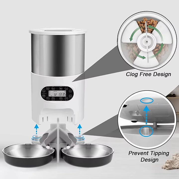 Tuya Smart APP Pet Feeder Cat and Dog Food Automatic Dispenser Suitable for Small and Medium-Sized Cats and Dogs Remote Feeding
