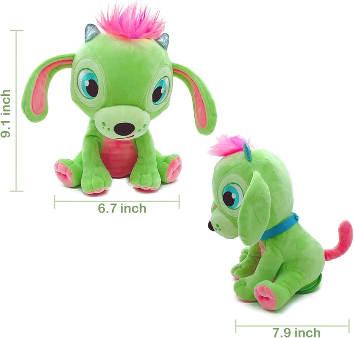 Interactive Animated Twirling Moving Dog Stuffed Animal Plush Toy, Spins around Making Laugh Sounds, 9 Inches