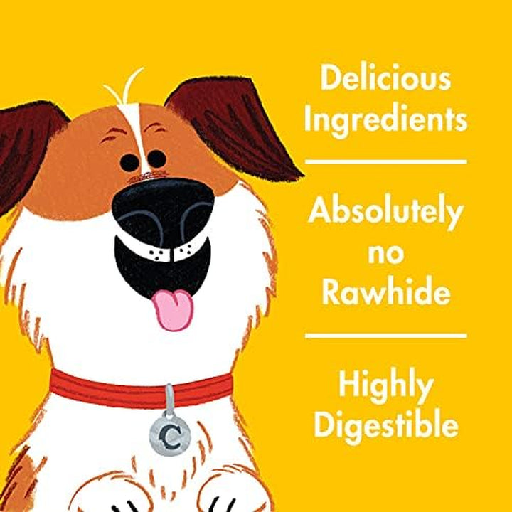 6-Inch Dog Chew Braids, Made in the USA, All Natural Rawhide-Free Highly-Digestible Treats, Chicken Delight - 7 Count
